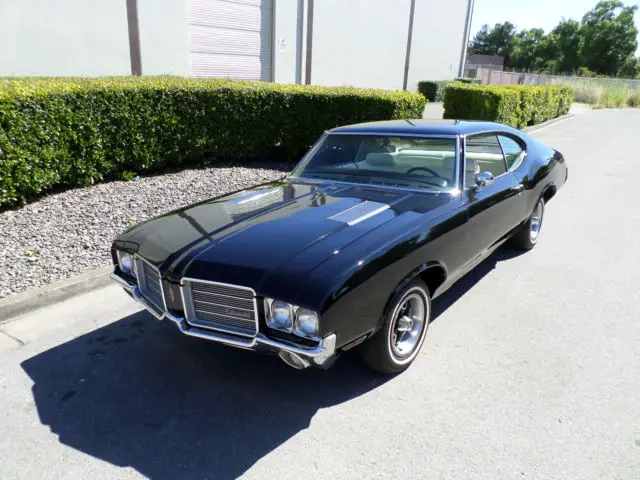 1971 olds cutlass s original blue plate rust-free california car black w/pearl