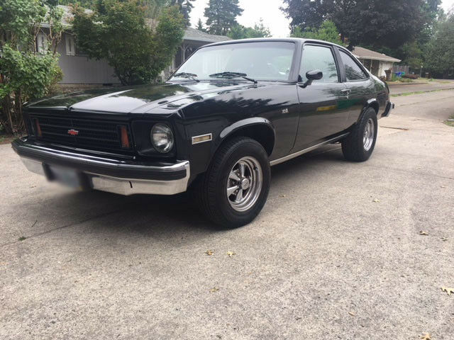 1975 black chevy nova custom hatchback