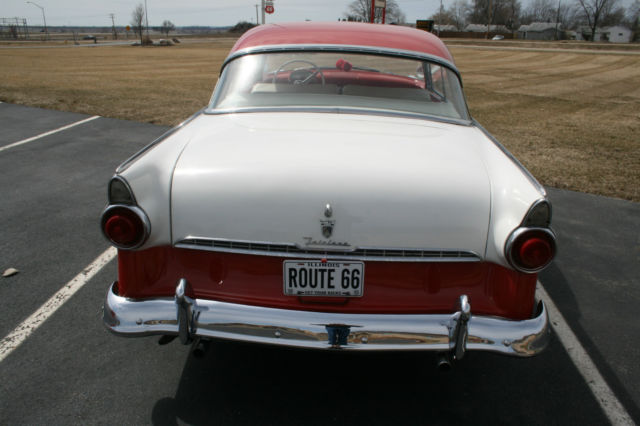 1955 ford fairlane victoria, 2 door hardtop, red/white, excellent condition