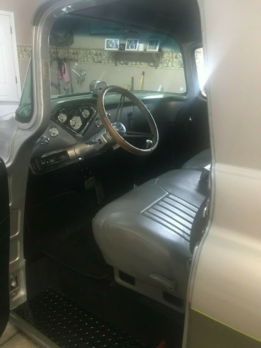 57 chevy panel truck off frame restored