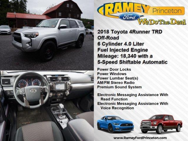 2018 toyota 4runner trd off-road premium 4x4 trd off-road premium 4dr suv for sale in elgood, west virginia