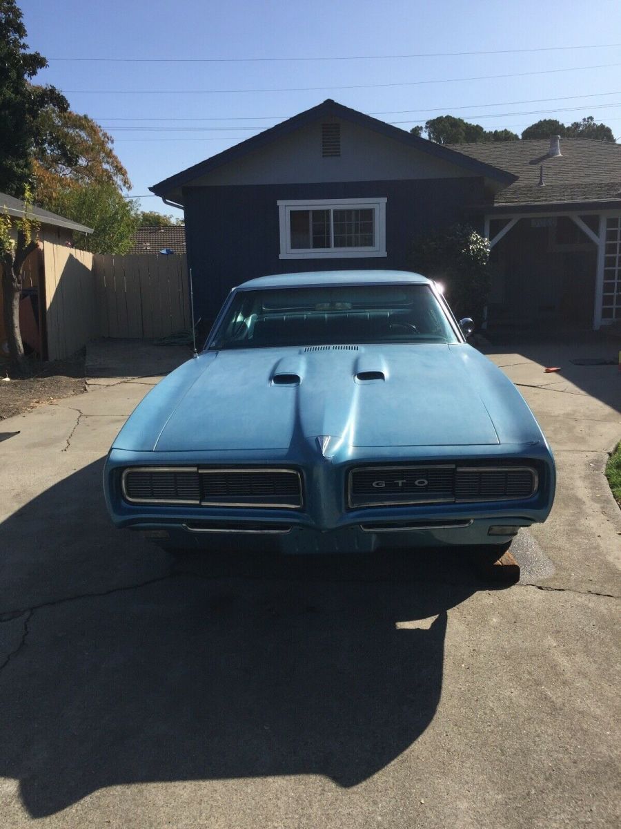 1968 pontiac gto blue rwd automatic coupe