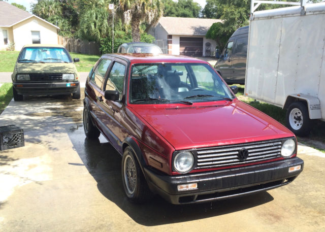 1988 volkswagen golf gti 16 valve mica red. mk2