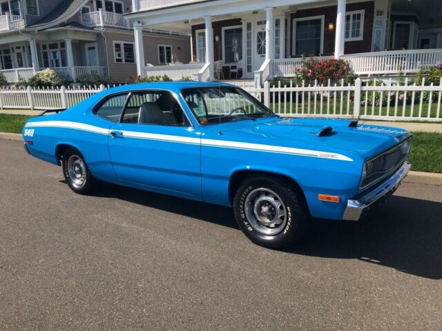 1972 plymouth duster 340''h'' code petty blue a/c 2 buildsheets