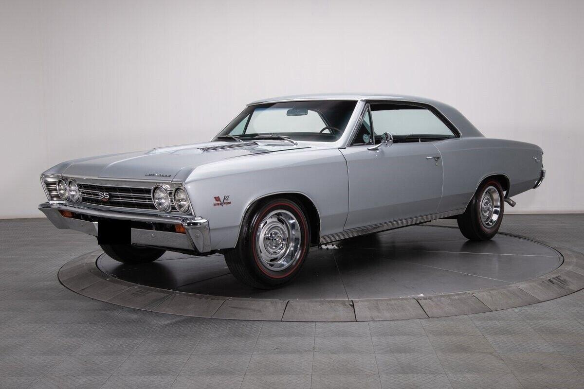 1967 chevrolet chevelle ss silver hardtop 396 v8 muncie m22 4 speed manual