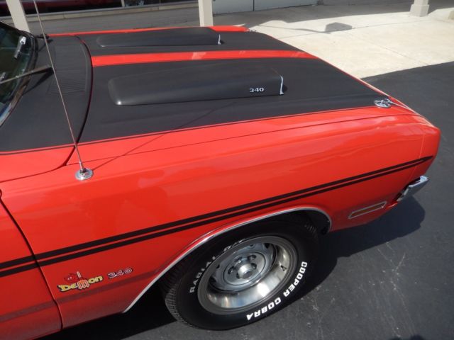 1971 dodge demon rallye red 340 with a/c