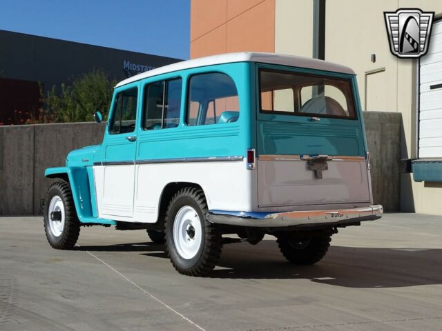 turquoise/white 1960 willys wagon station wagon 226 cid inline 6 3 speed manual