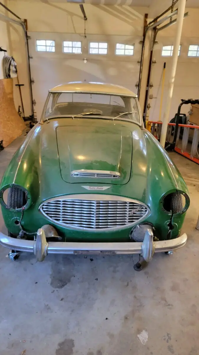 1958 austin healey 100-6 bn4 convertible sports car with hardtop