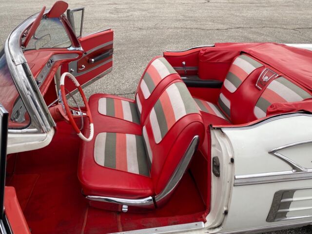 1958 chevrolet impala convertible white rwd manual impala