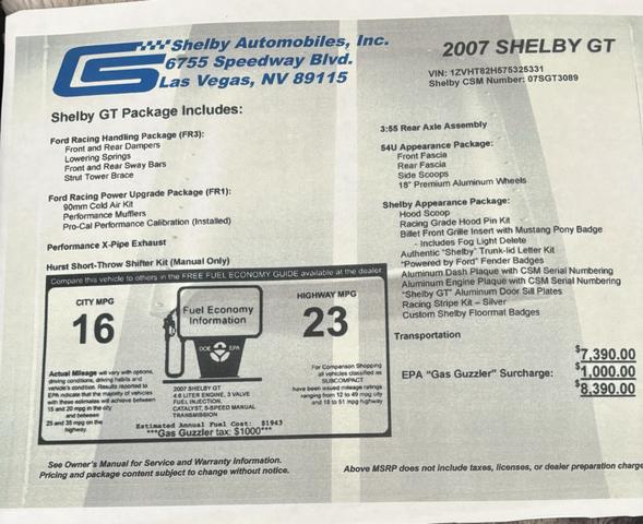 2007 ford mustang gt