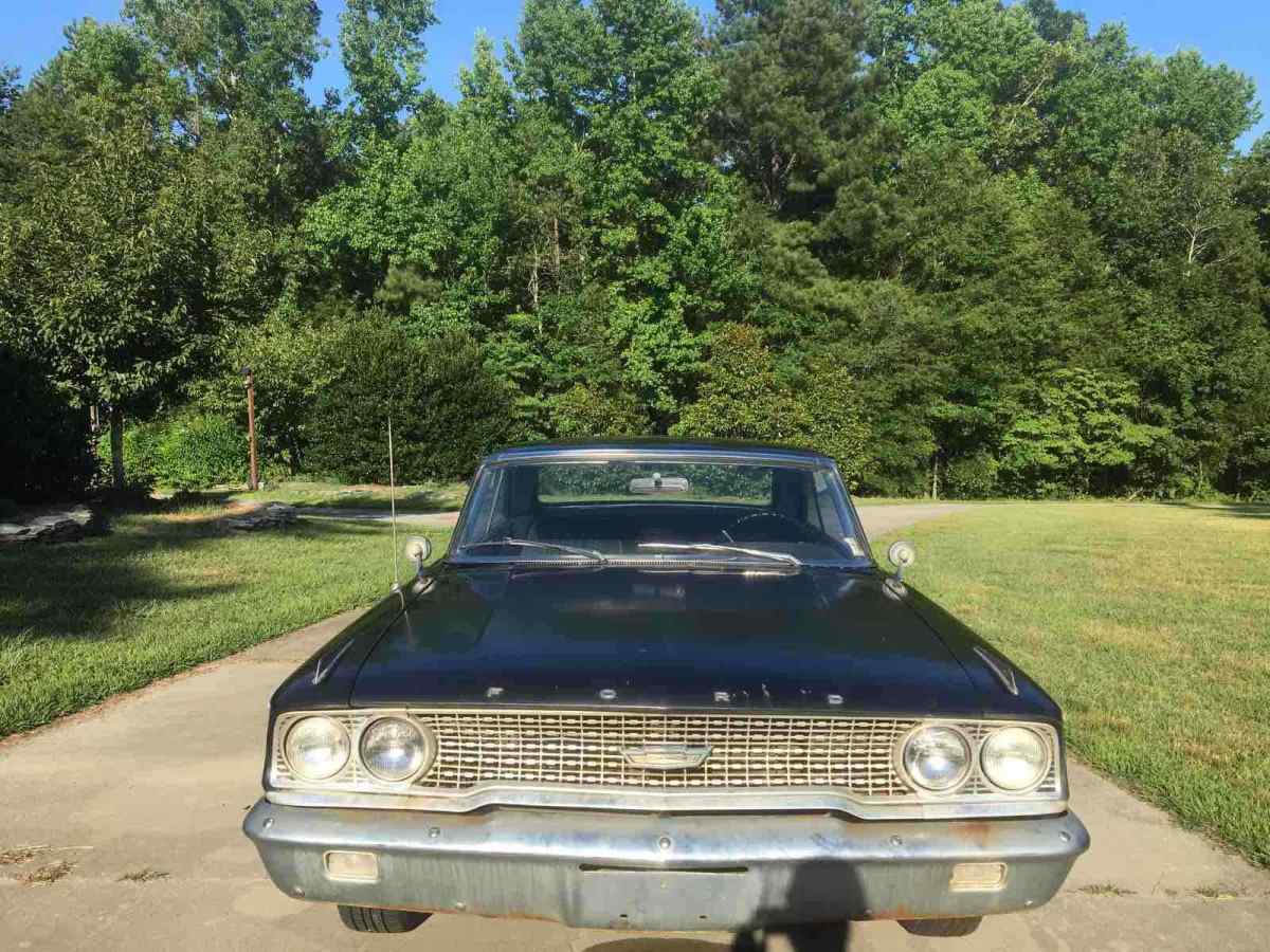 1963 ford galaxie 500 black rwd automatic fastback