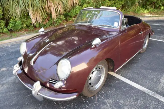 1964 porsche 356c cabriolet numbers matching slate gray black leather coa