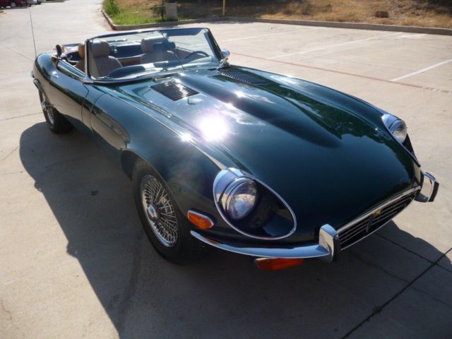 1972 jaguar xke convertible roadster v12 green excellent condition