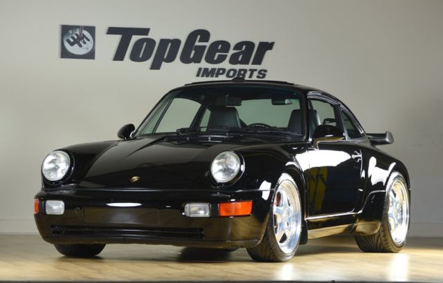 1994 porsche 911 3.6 turbo black on black original window sticker