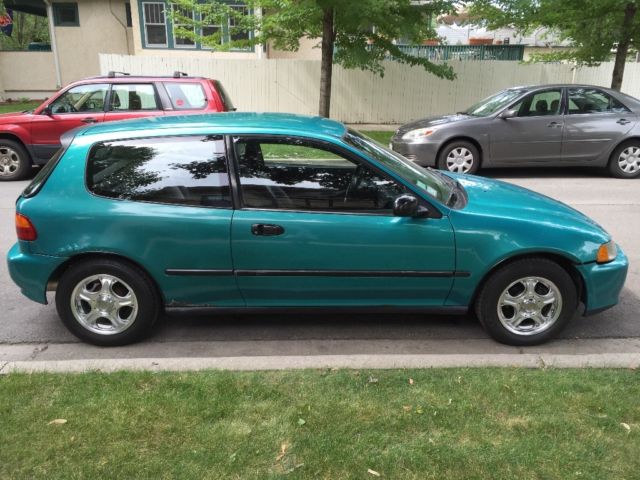 1994 honda dx turquoise hatchback full maint multi-use compact ready to ride