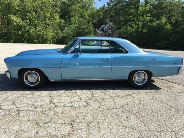 1966 nova hard top rust free marina blue