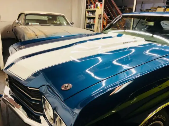 chevrolet chevelle blue with 100 miles, for sale!