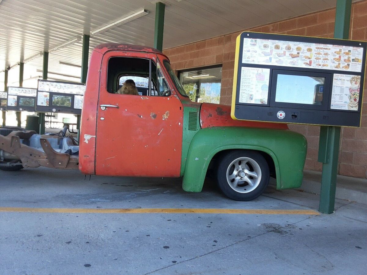 1954 ford f350 pickup orange rwd automatic