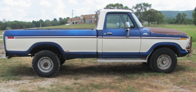 1978 ford f-250 ranger 4x4 truck, power & cold air and winch (original)