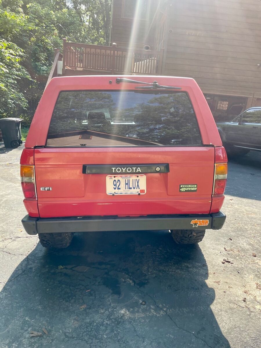 1989 toyota 4runner suv red 4wd manual rn60