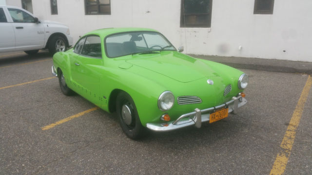 1969 volkswagen karmann ghia lime green coupe 1600 restored wow drives mint!