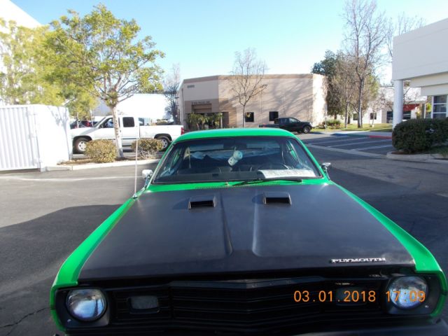 1973 plymouth duster-340 clone in "vivacious green" a body