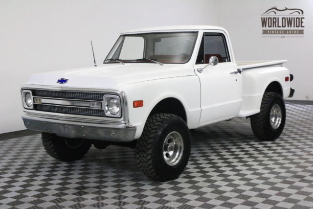 1970 white 4x4 short box. frame off restored. v8!!