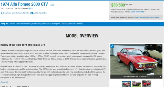 1974 alfa romeo 2000 2000 gtv 74761 miles red coupe 4 cyl manual