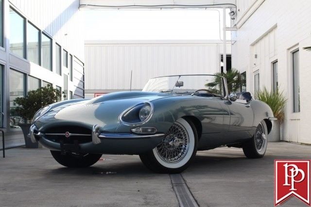 1964 jaguar e-type xke roadster 28389 miles opalescent silver blue