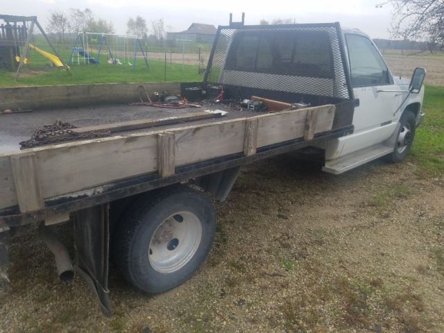 1990 gmc 3500 sierra dually flatbed truck, chevy, stakebed, ford, dodge, 1 ton