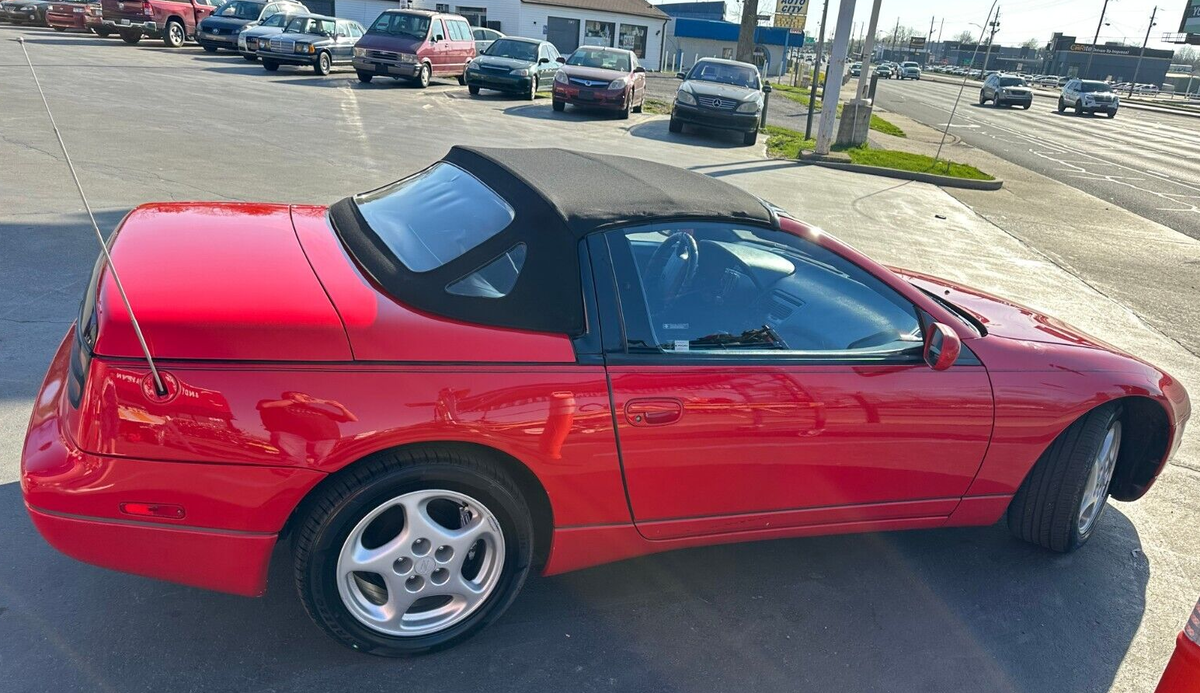 1993 nissan 300zx convertible v6 automatic red 78,416 actual miles