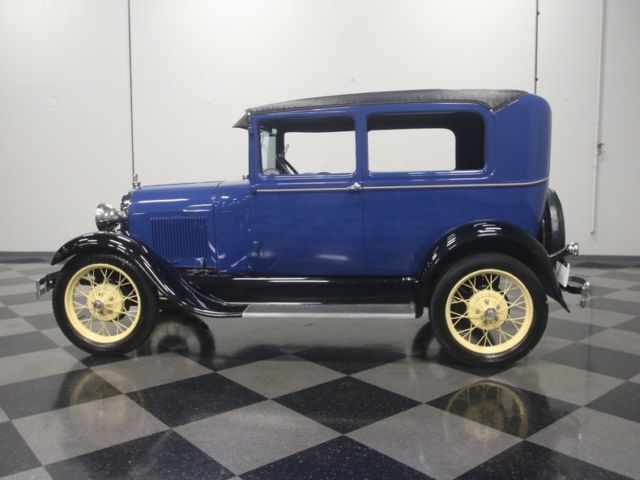 1929 ford model a 2-door sedan 15372 miles blue sedan 200 ci inline 4 manual