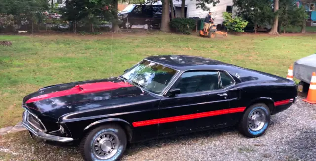 1969 mach 1 q-code raven black auto ac fold down solid r san jose car