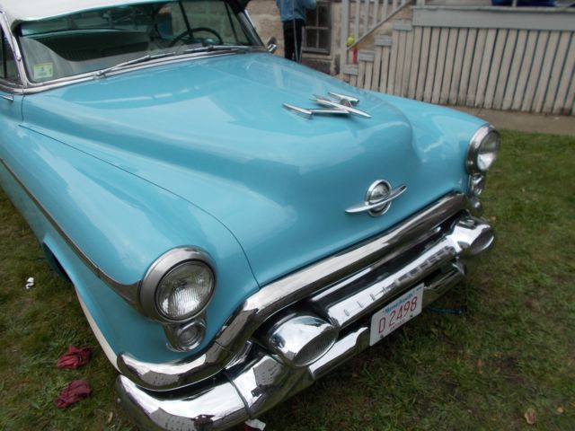 1953 oldsmobile olds 98 ninety-eight holiday coupe two-tone & spare holder 78k