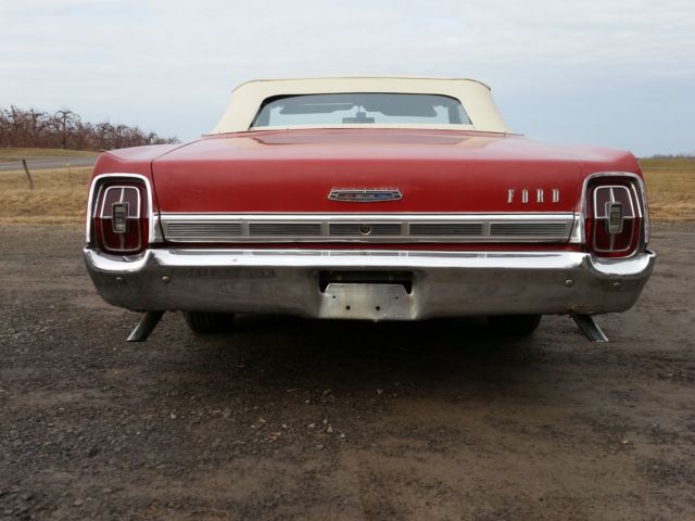 1967 ford galaxie convert with 390, red with white top, black interiort