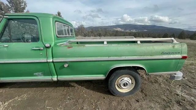 1972 ford f250 truck camper special, one owner, barn find