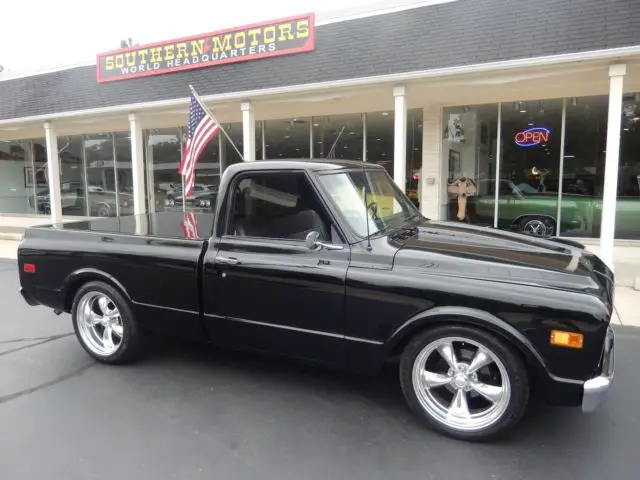 1968 chevrolet c10 tuxedo black 350 disc brakes vintage a/c recent resto