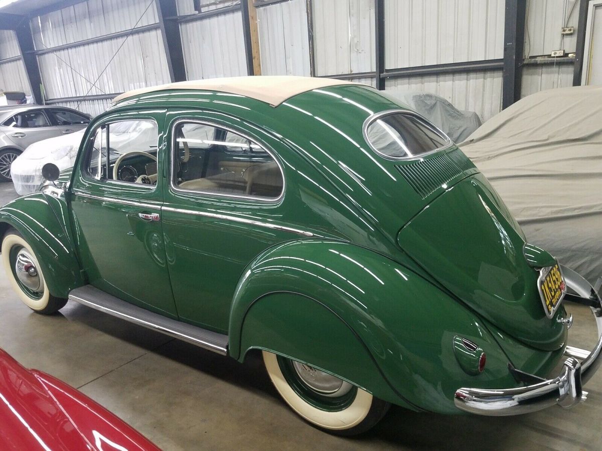 1954 volkswagen beetle (pre-1980) sedan green rwd manual ragtop