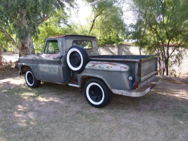 1966 chevrolet c-10 stepside shortbed pickup "rat rod" builder