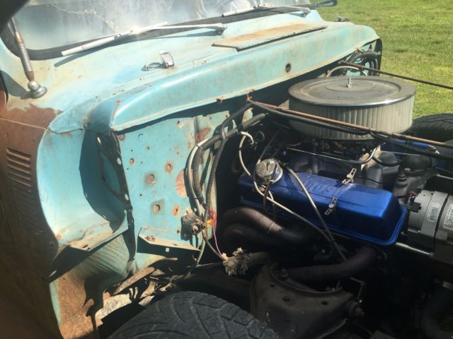 1953 ford f100 ratrod custom original 350 dodge chevy rusted