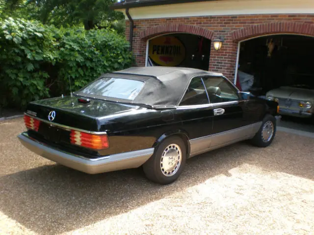 mercedes 560sec sec convertible black. very rare seats 5 people like a 280se. sl