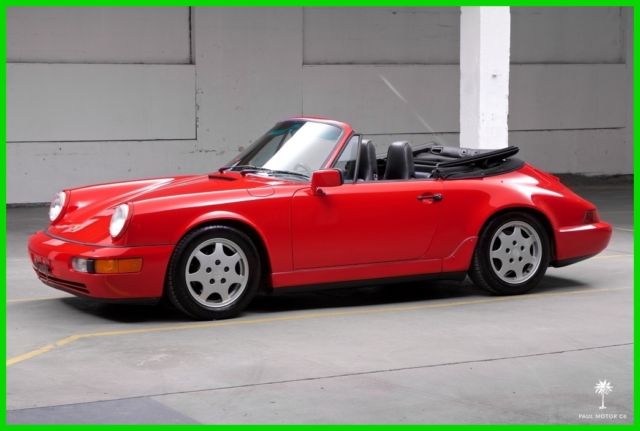 1990 porsche 911 carrera 4 cabriolet 964 c4 19,516 miles 2 owners all original