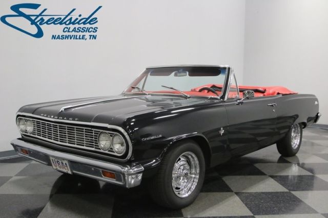 1964 chevrolet malibu 1570 miles black convertible 283 v8 2 speed automatic