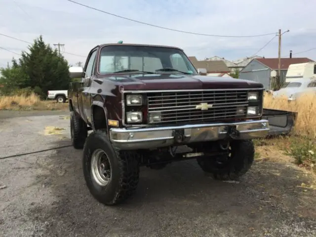 1986 chevrolet 4x4 k20 full bed 8â€lift 37†tires orig 6.2 diesel/t400 4wd chevy