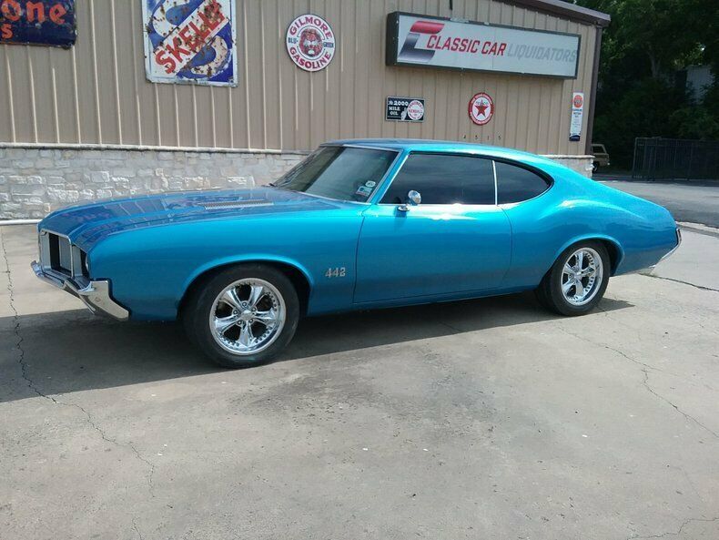 1972 oldsmobile cutlass 442 tribute 14063 miles blue coupe 350 oldsmobile v8 700