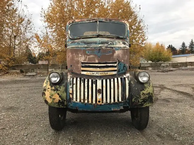 1942 chevrolet coe truck cab chassis 1941 1946 cabover rat rod patina snubnose