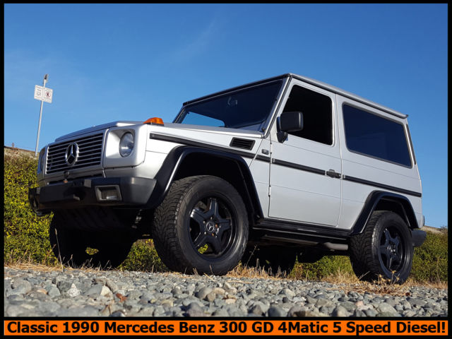 unique classic 1990 mercedes benz 300gd 5 speed diesel 4matic two-door suv