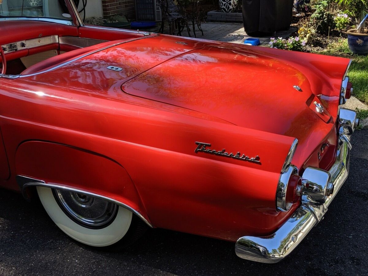 1955 ford thunderbird 4.9 convertible red rwd manual red