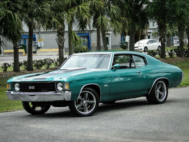 1972 chevrolet chevelle ss coupe 8,064 miles green 2d : 2 door hard top 6 speed