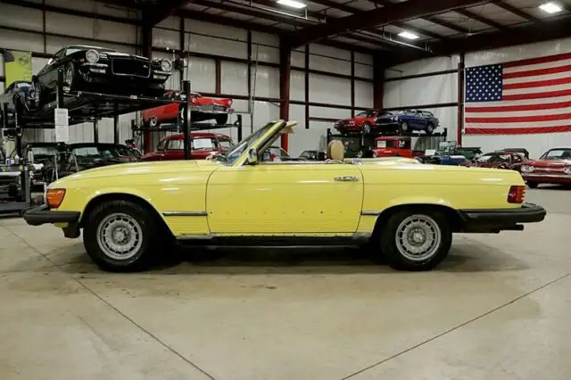 1983 mercedes-benz 380sl 95817 miles yellow convertible 3.8l v8 4-speed automat
